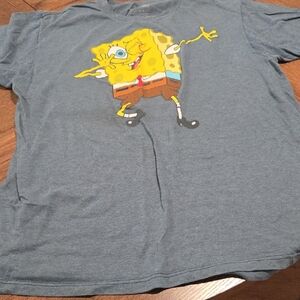 Nickelodeon Gray SpongeBob Short Sleeve Tee